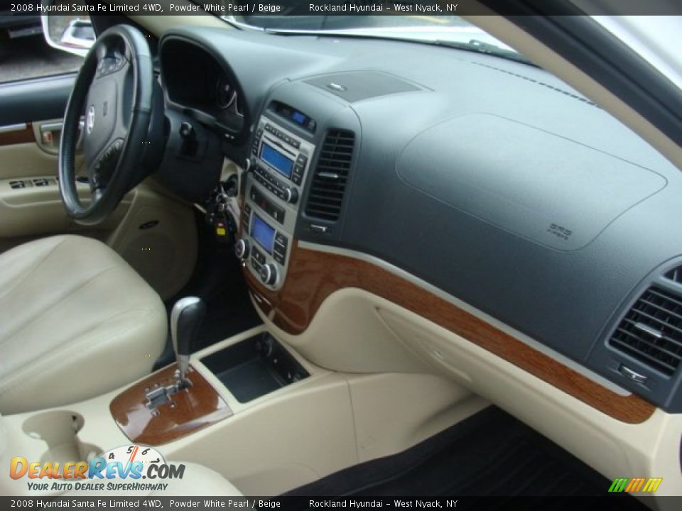 2008 Hyundai Santa Fe Limited 4WD Powder White Pearl / Beige Photo #26