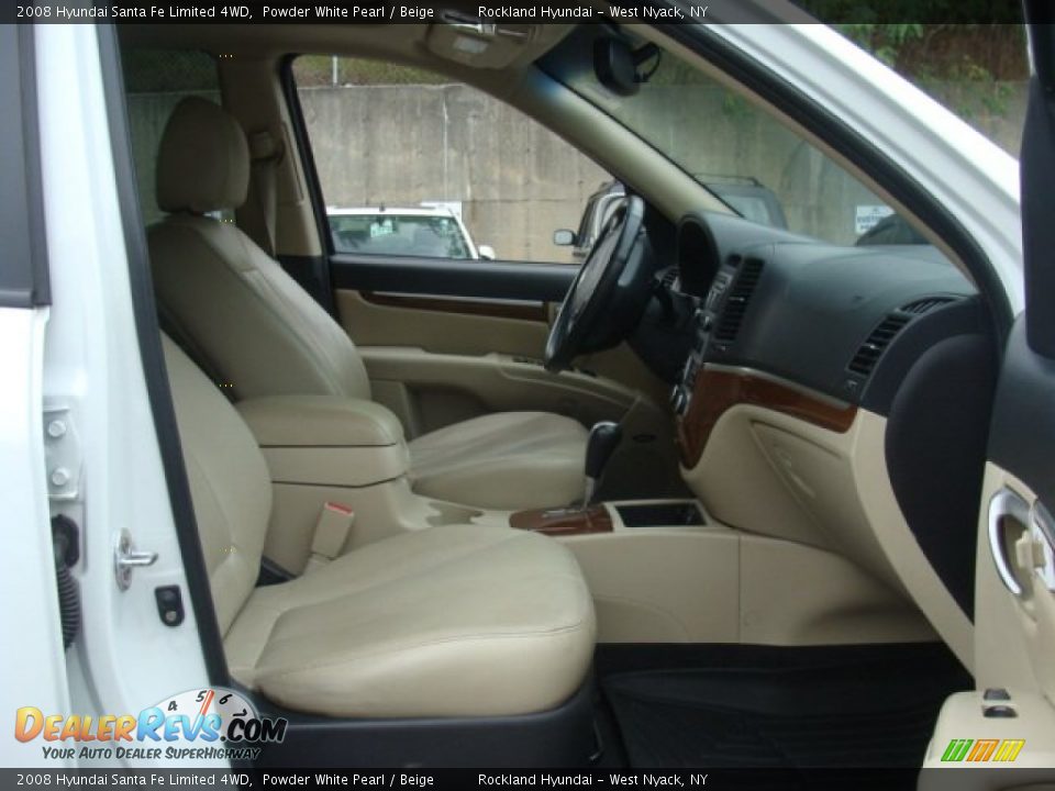 2008 Hyundai Santa Fe Limited 4WD Powder White Pearl / Beige Photo #27