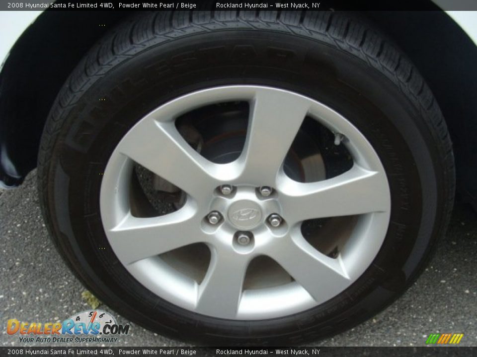 2008 Hyundai Santa Fe Limited 4WD Powder White Pearl / Beige Photo #28