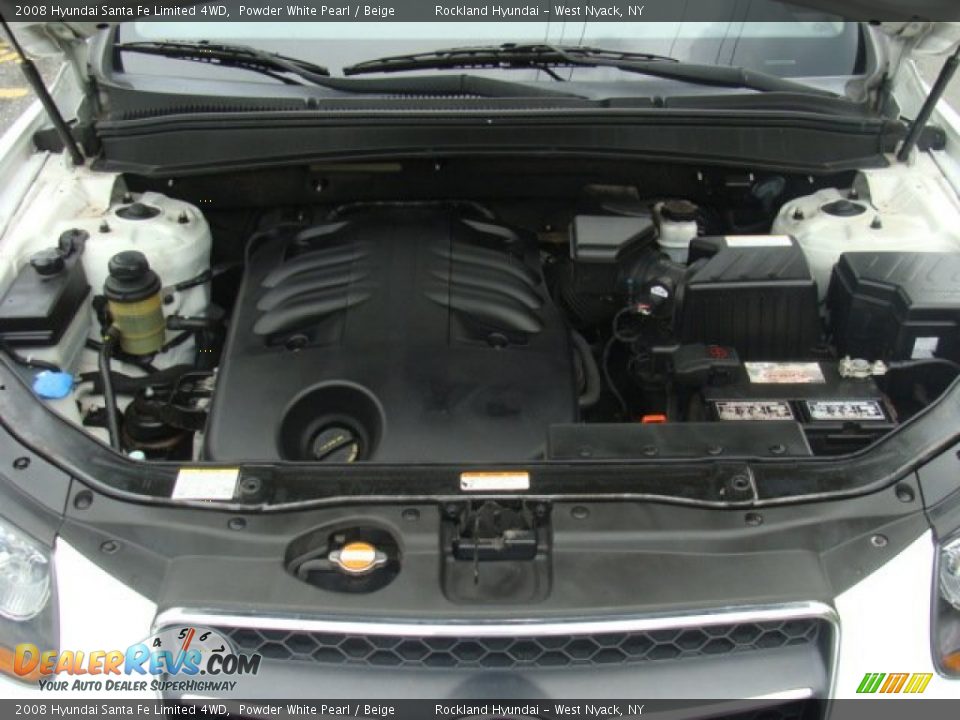 2008 Hyundai Santa Fe Limited 4WD Powder White Pearl / Beige Photo #30