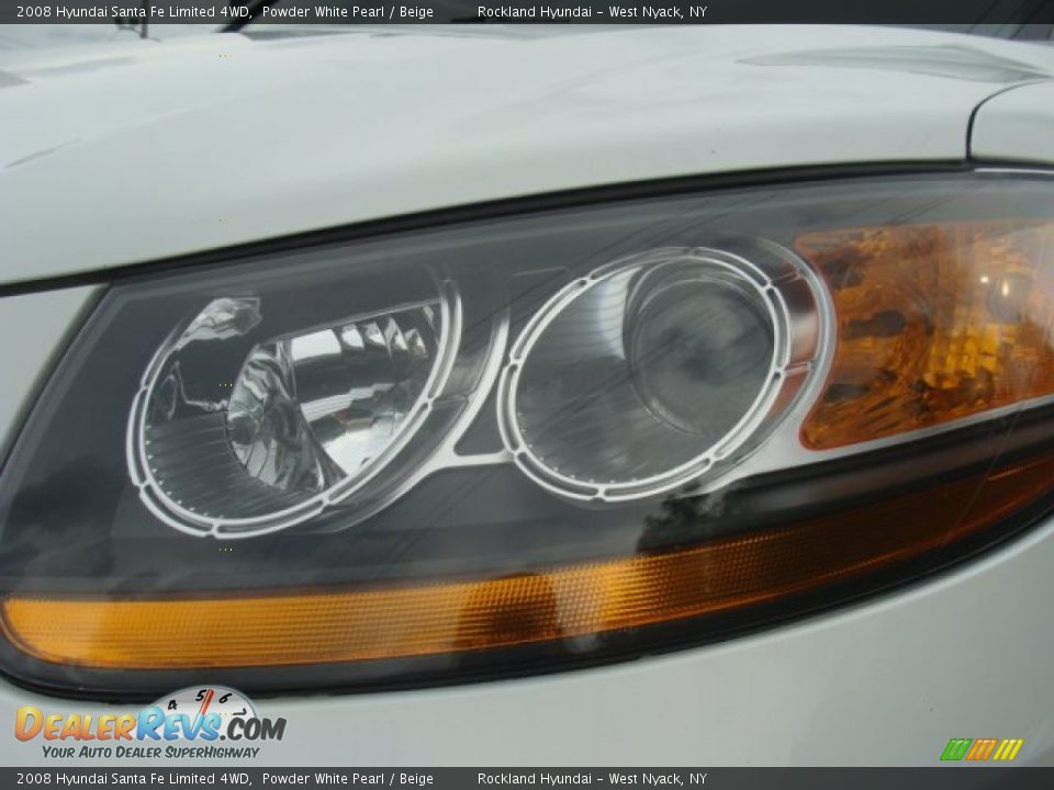 2008 Hyundai Santa Fe Limited 4WD Powder White Pearl / Beige Photo #31