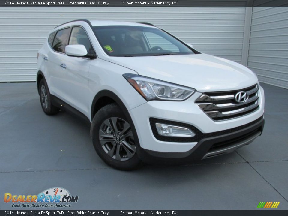 2014 Hyundai Santa Fe Sport FWD Frost White Pearl / Gray Photo #2