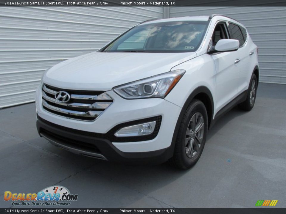 2014 Hyundai Santa Fe Sport FWD Frost White Pearl / Gray Photo #7