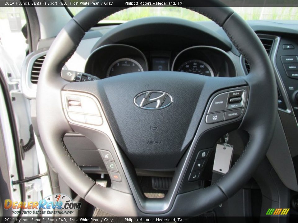 2014 Hyundai Santa Fe Sport FWD Frost White Pearl / Gray Photo #30