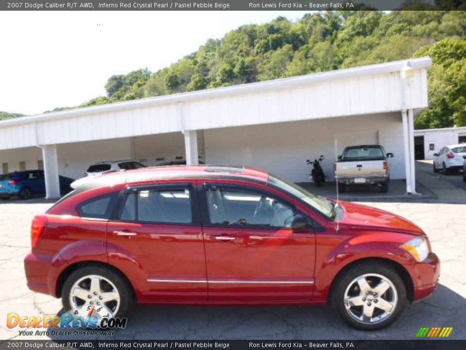 2007 Dodge Caliber R/T AWD Inferno Red Crystal Pearl / Pastel Pebble Beige Photo #1
