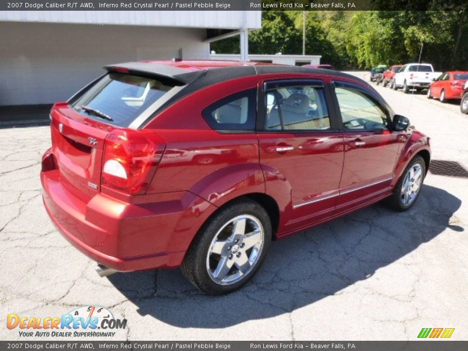 2007 Dodge Caliber R/T AWD Inferno Red Crystal Pearl / Pastel Pebble Beige Photo #8