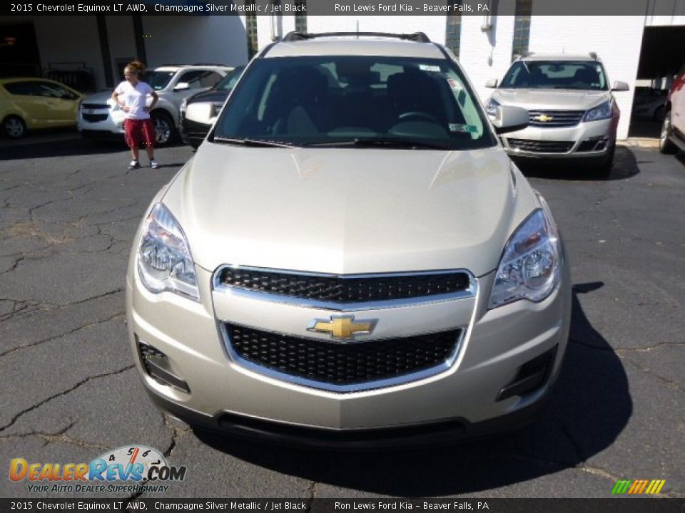 2015 Chevrolet Equinox LT AWD Champagne Silver Metallic / Jet Black Photo #3