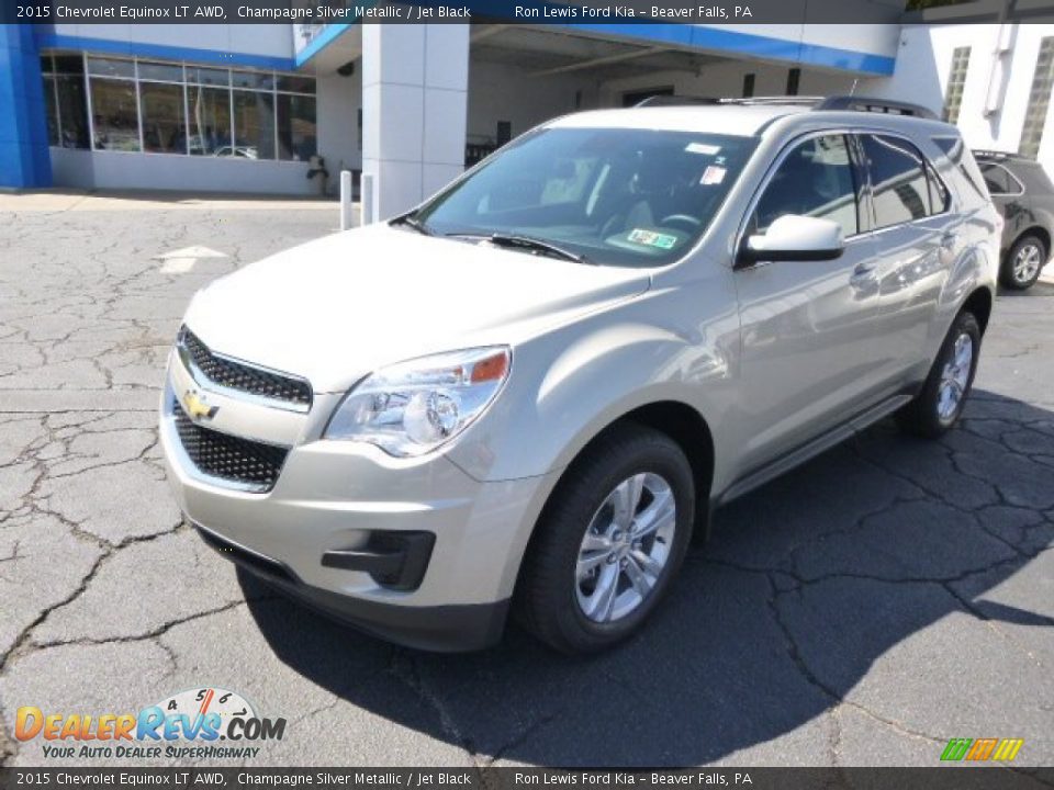 2015 Chevrolet Equinox LT AWD Champagne Silver Metallic / Jet Black Photo #4