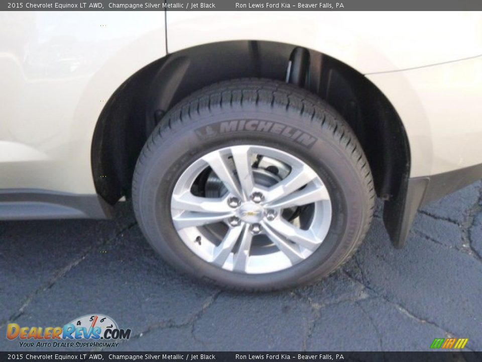 2015 Chevrolet Equinox LT AWD Champagne Silver Metallic / Jet Black Photo #9