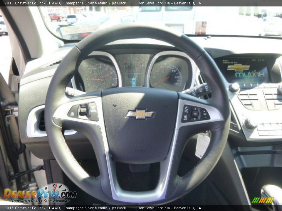 2015 Chevrolet Equinox LT AWD Champagne Silver Metallic / Jet Black Photo #18