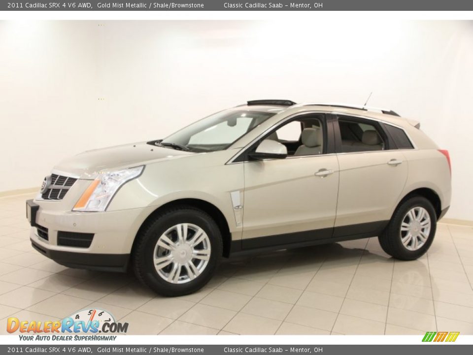 2011 Cadillac SRX 4 V6 AWD Gold Mist Metallic / Shale/Brownstone Photo #3