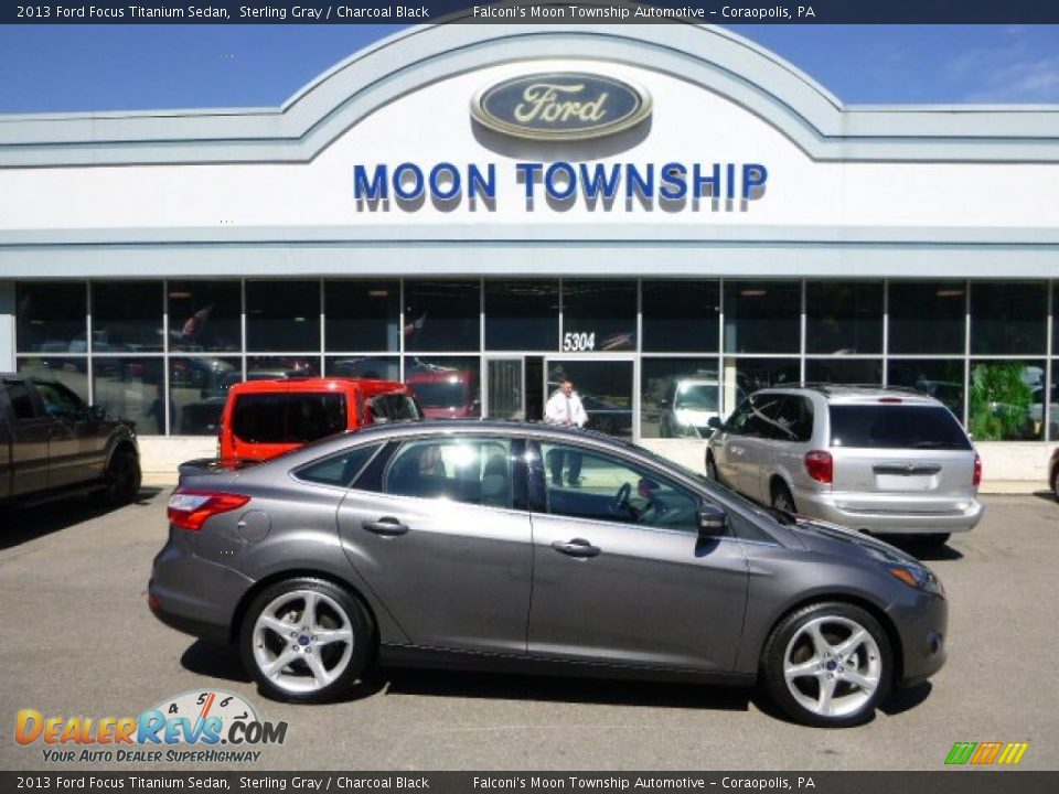 2013 Ford Focus Titanium Sedan Sterling Gray / Charcoal Black Photo #1
