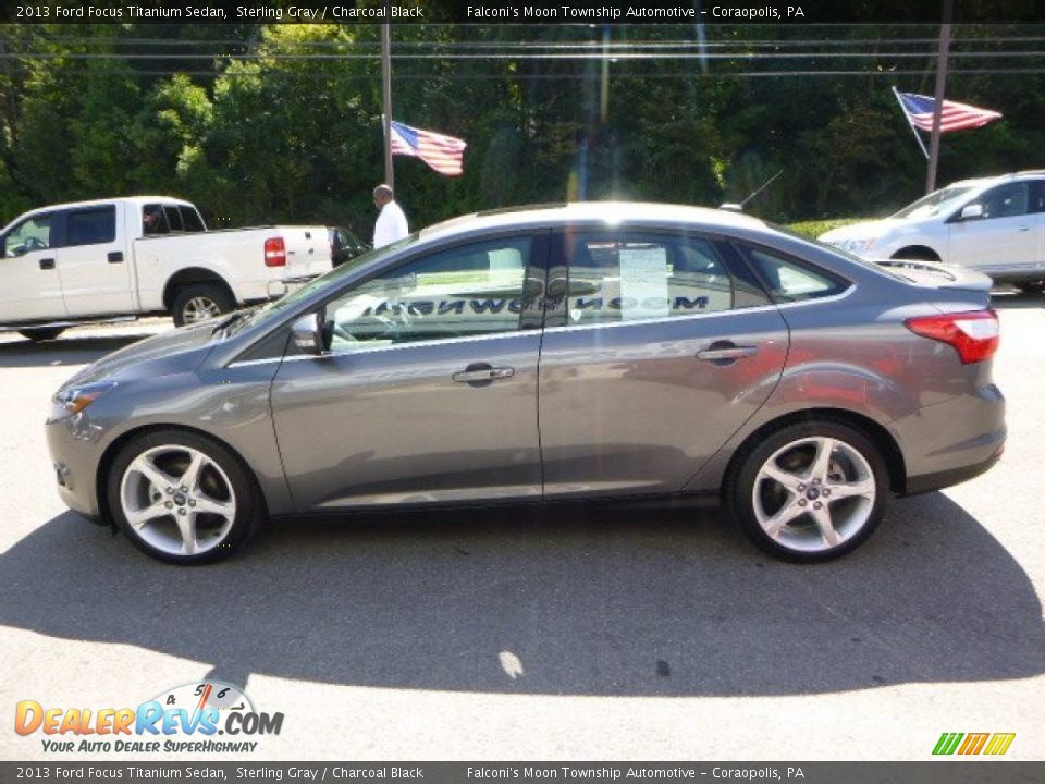 2013 Ford Focus Titanium Sedan Sterling Gray / Charcoal Black Photo #5