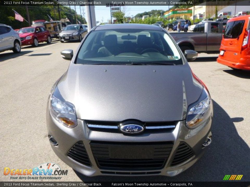 2013 Ford Focus Titanium Sedan Sterling Gray / Charcoal Black Photo #7