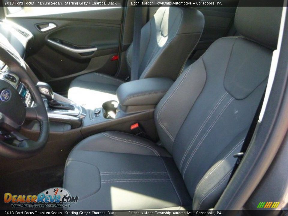 2013 Ford Focus Titanium Sedan Sterling Gray / Charcoal Black Photo #14