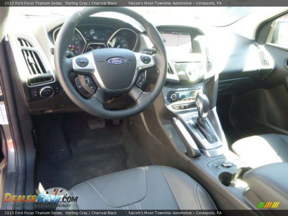 2013 Ford Focus Titanium Sedan Sterling Gray / Charcoal Black Photo #16