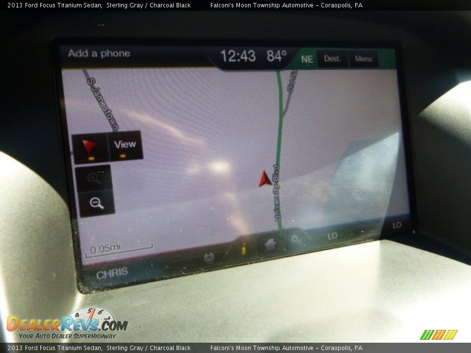 2013 Ford Focus Titanium Sedan Sterling Gray / Charcoal Black Photo #21