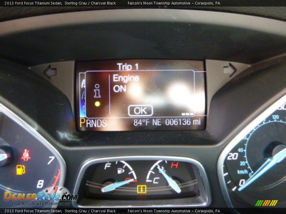2013 Ford Focus Titanium Sedan Sterling Gray / Charcoal Black Photo #23