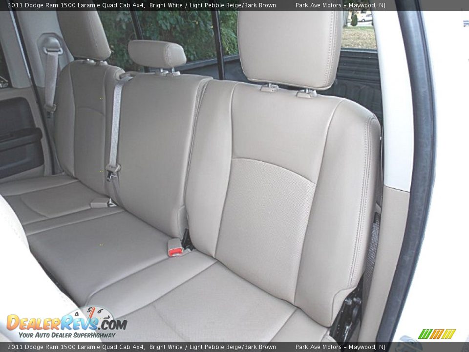2011 Dodge Ram 1500 Laramie Quad Cab 4x4 Bright White / Light Pebble Beige/Bark Brown Photo #16