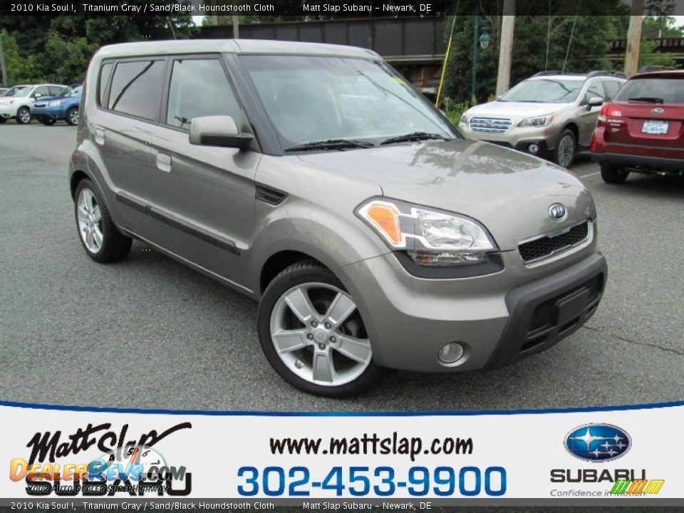 2010 Kia Soul ! Titanium Gray / Sand/Black Houndstooth Cloth Photo #1