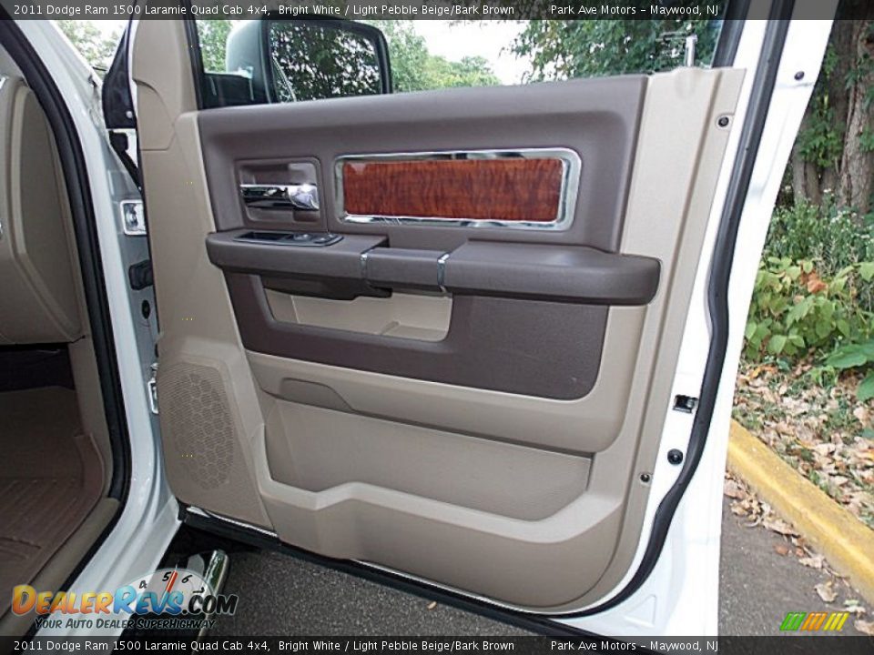 2011 Dodge Ram 1500 Laramie Quad Cab 4x4 Bright White / Light Pebble Beige/Bark Brown Photo #21