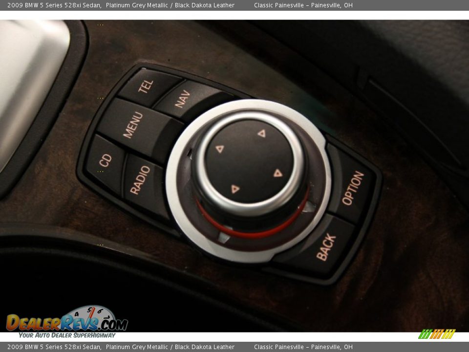 2009 BMW 5 Series 528xi Sedan Platinum Grey Metallic / Black Dakota Leather Photo #19