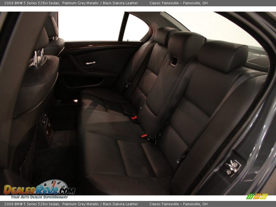 2009 BMW 5 Series 528xi Sedan Platinum Grey Metallic / Black Dakota Leather Photo #22