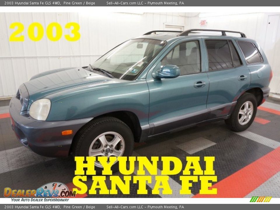2003 Hyundai Santa Fe GLS 4WD Pine Green / Beige Photo #1