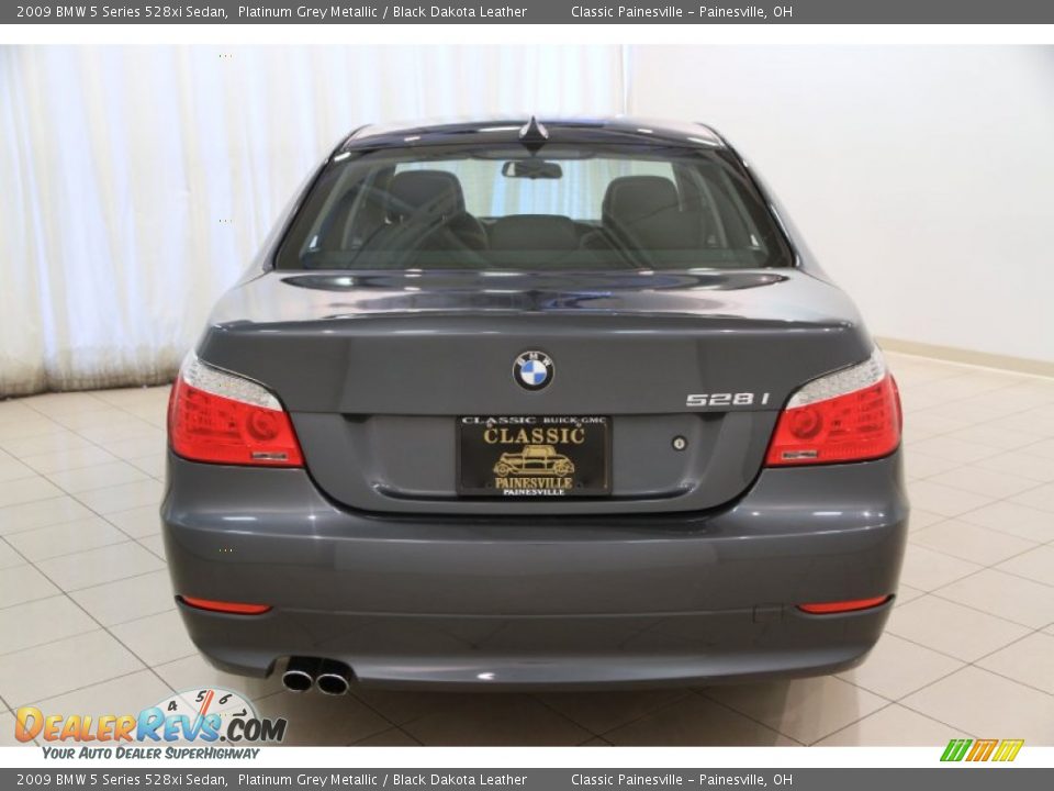 2009 BMW 5 Series 528xi Sedan Platinum Grey Metallic / Black Dakota Leather Photo #23
