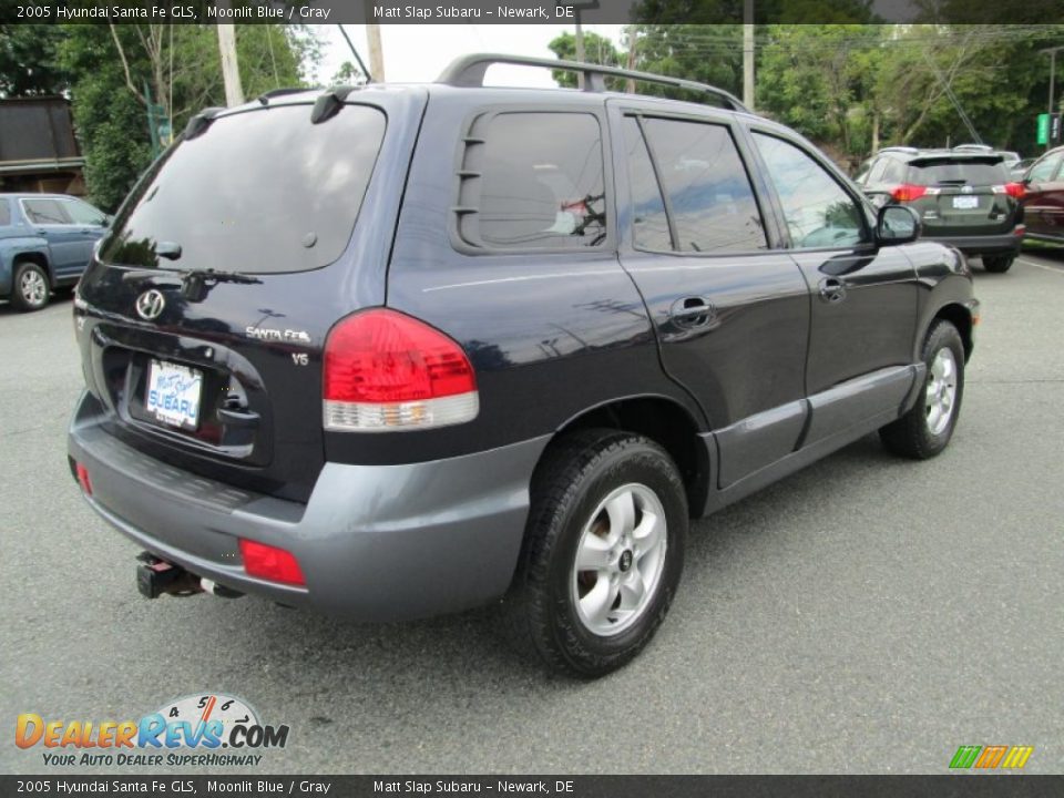 2005 Hyundai Santa Fe GLS Moonlit Blue / Gray Photo #6