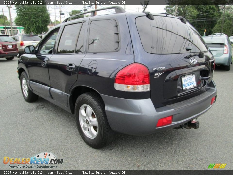 2005 Hyundai Santa Fe GLS Moonlit Blue / Gray Photo #8