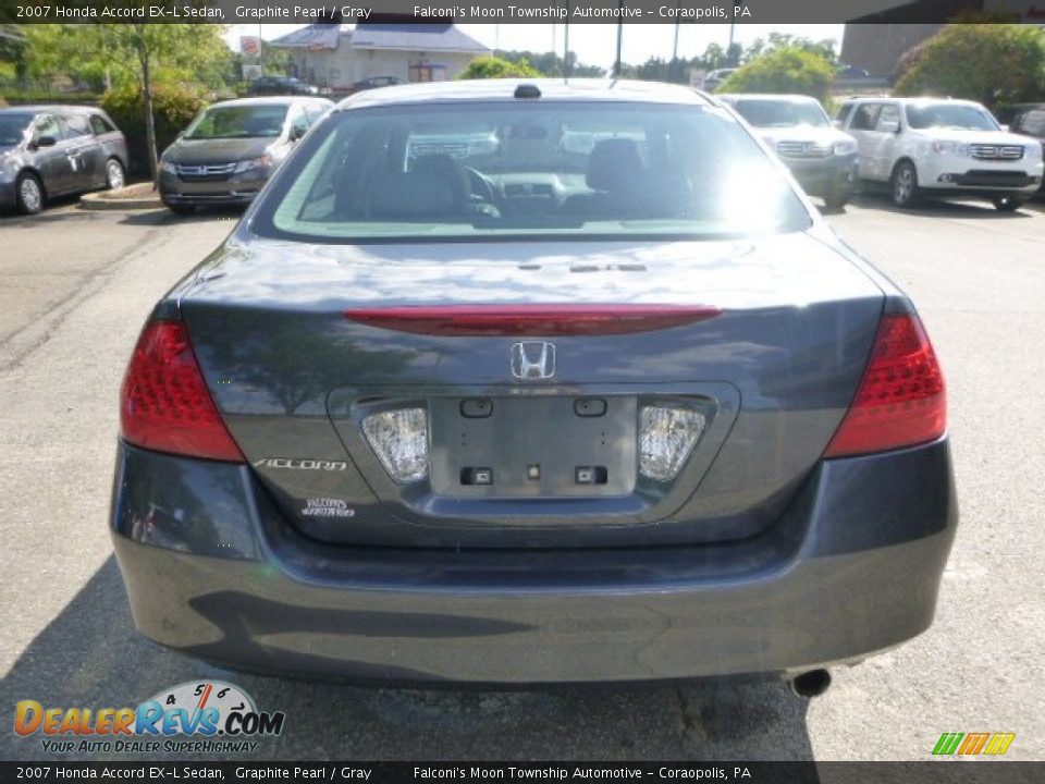 2007 Honda Accord EX-L Sedan Graphite Pearl / Gray Photo #4