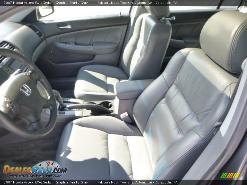 2007 Honda Accord EX-L Sedan Graphite Pearl / Gray Photo #15