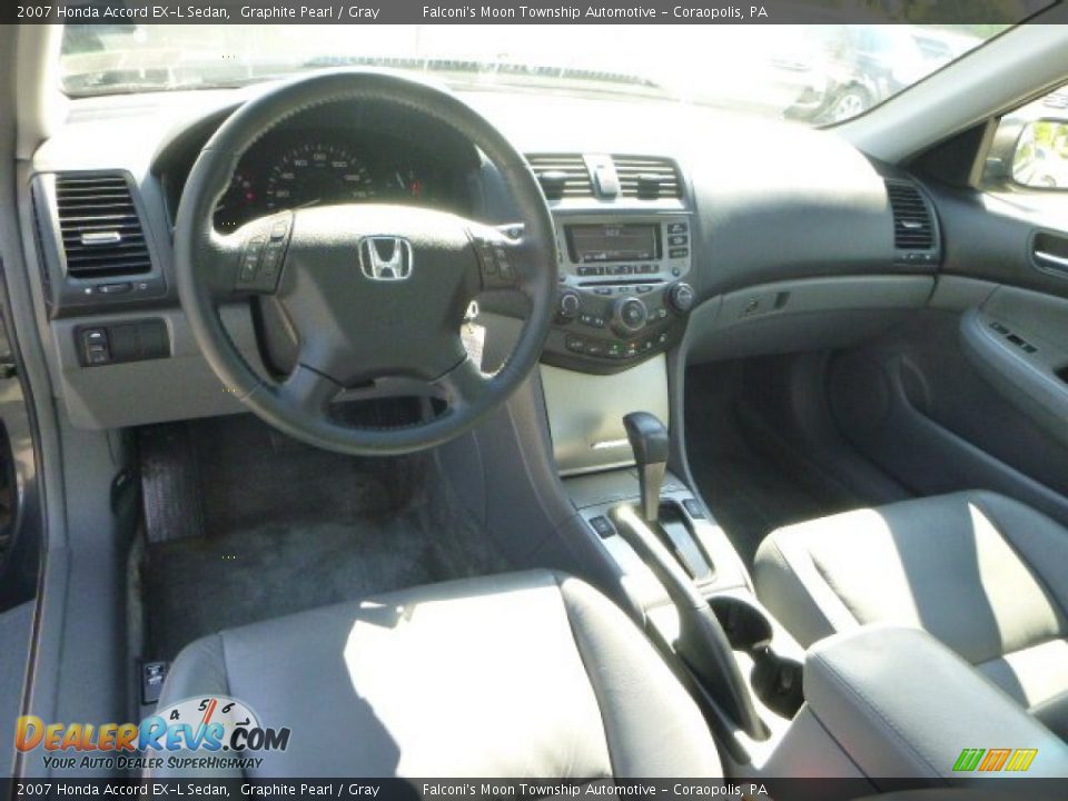 2007 Honda Accord EX-L Sedan Graphite Pearl / Gray Photo #17