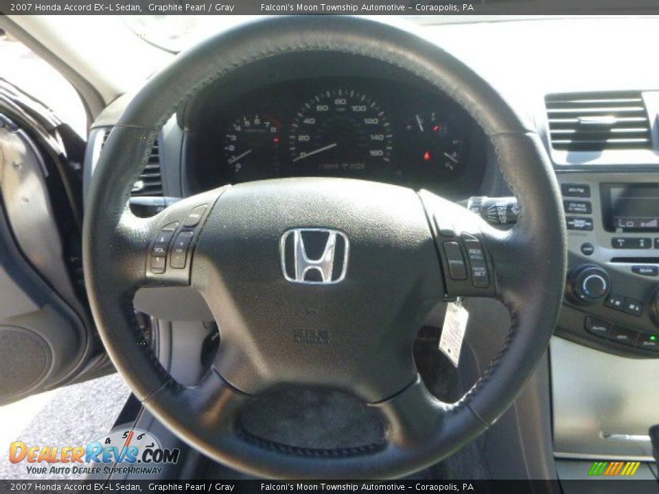 2007 Honda Accord EX-L Sedan Graphite Pearl / Gray Photo #22