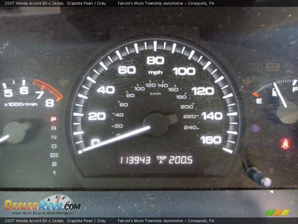 2007 Honda Accord EX-L Sedan Graphite Pearl / Gray Photo #24