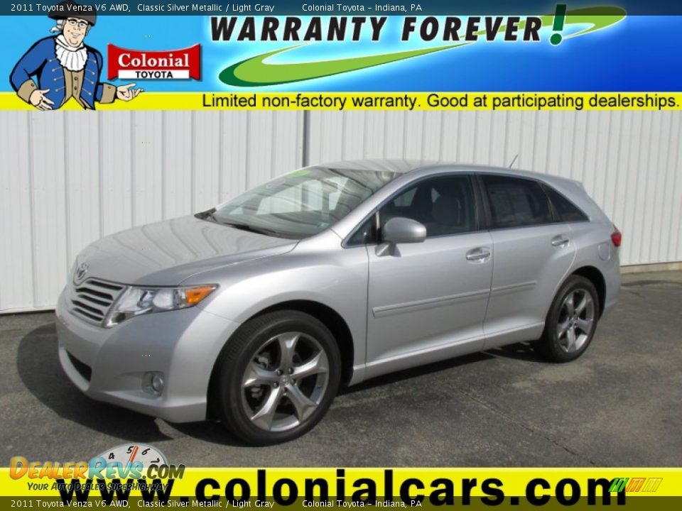 2011 Toyota Venza V6 AWD Classic Silver Metallic / Light Gray Photo #1