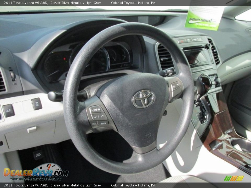 2011 Toyota Venza V6 AWD Classic Silver Metallic / Light Gray Photo #15