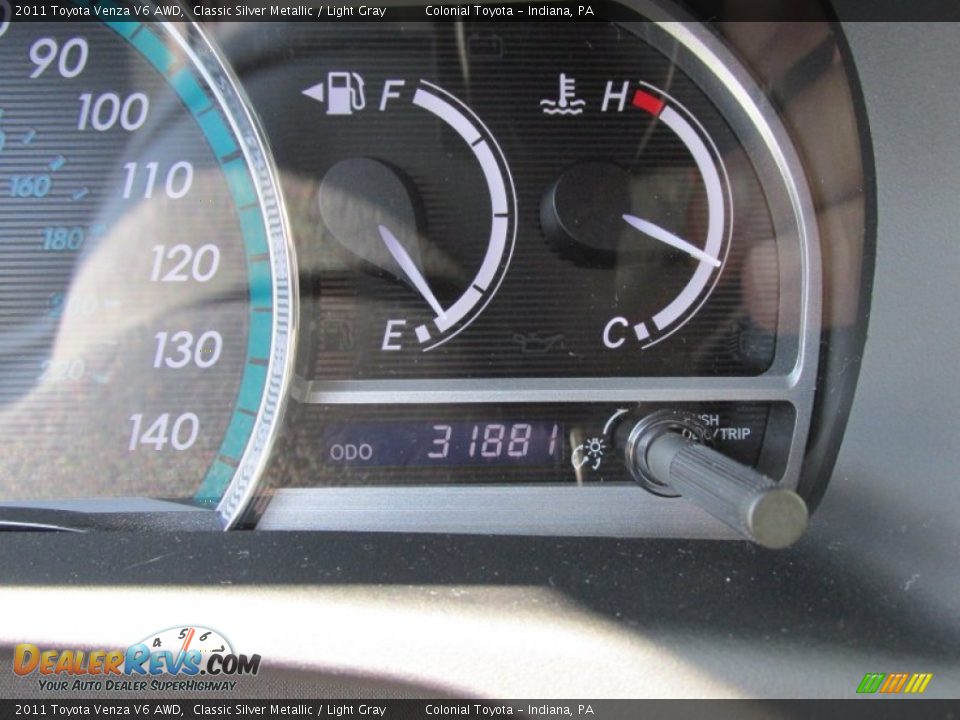 2011 Toyota Venza V6 AWD Classic Silver Metallic / Light Gray Photo #20