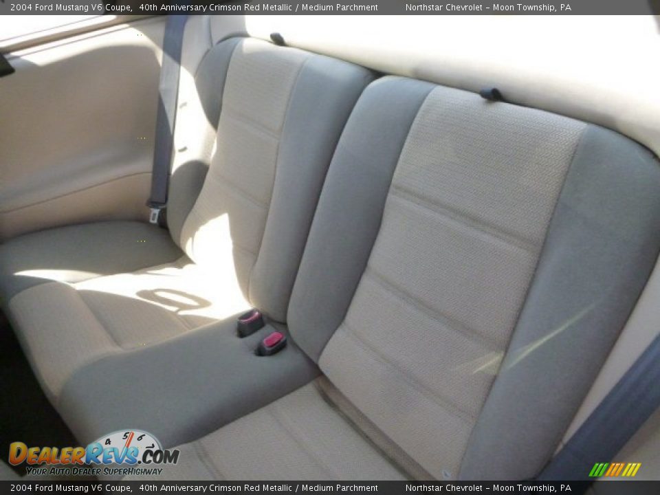 2004 Ford Mustang V6 Coupe 40th Anniversary Crimson Red Metallic / Medium Parchment Photo #9