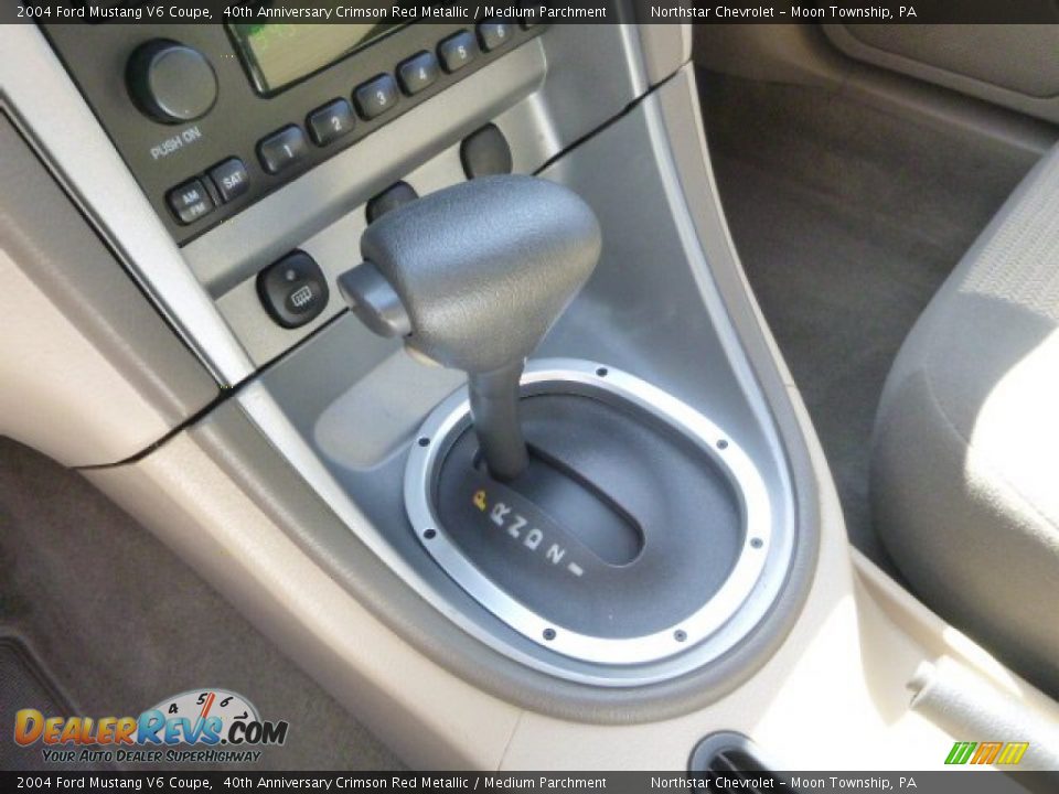 2004 Ford Mustang V6 Coupe 40th Anniversary Crimson Red Metallic / Medium Parchment Photo #12