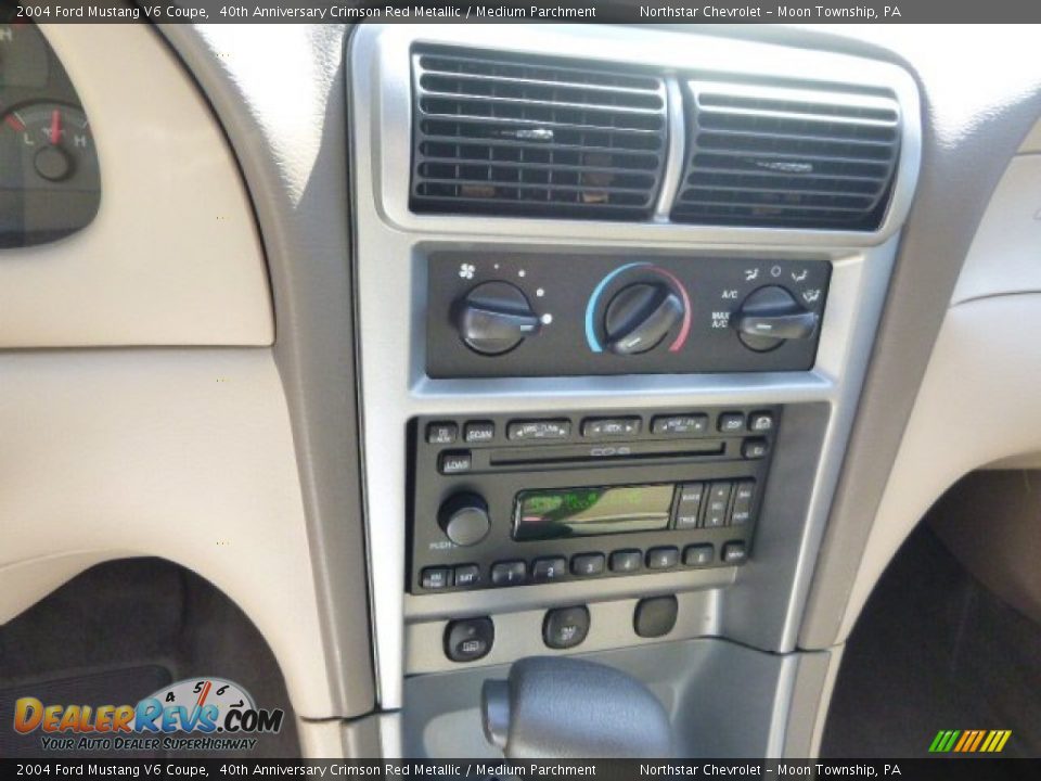 2004 Ford Mustang V6 Coupe 40th Anniversary Crimson Red Metallic / Medium Parchment Photo #13