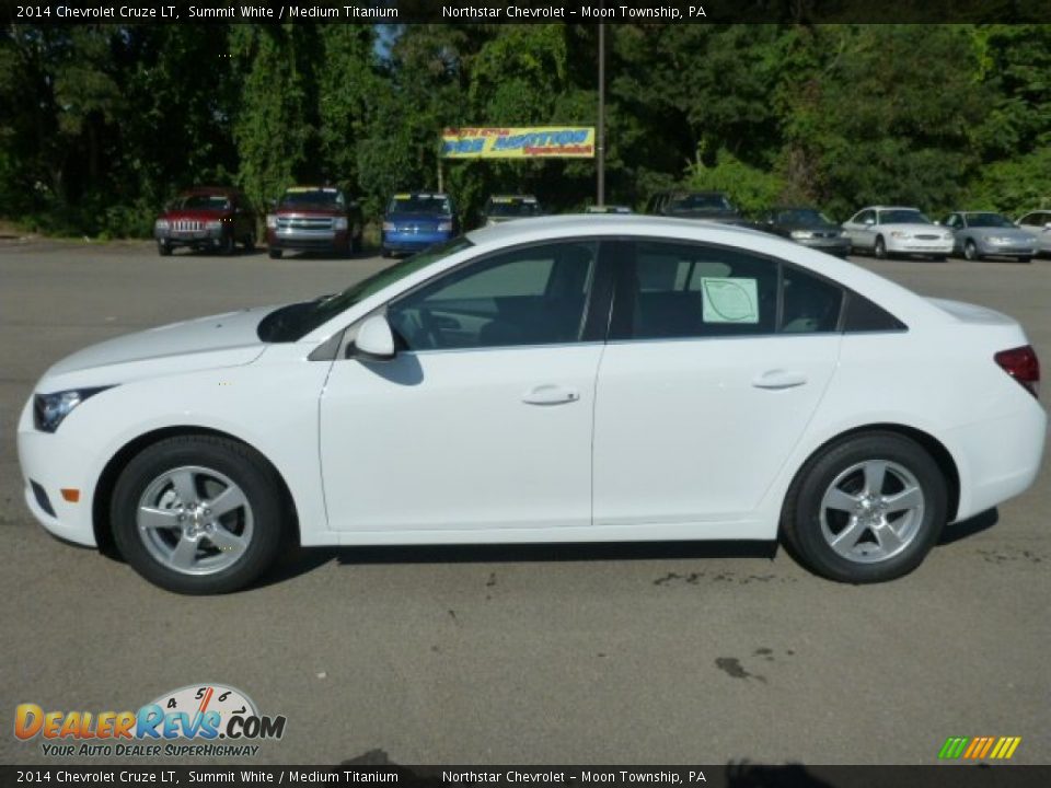 2014 Chevrolet Cruze LT Summit White / Medium Titanium Photo #2