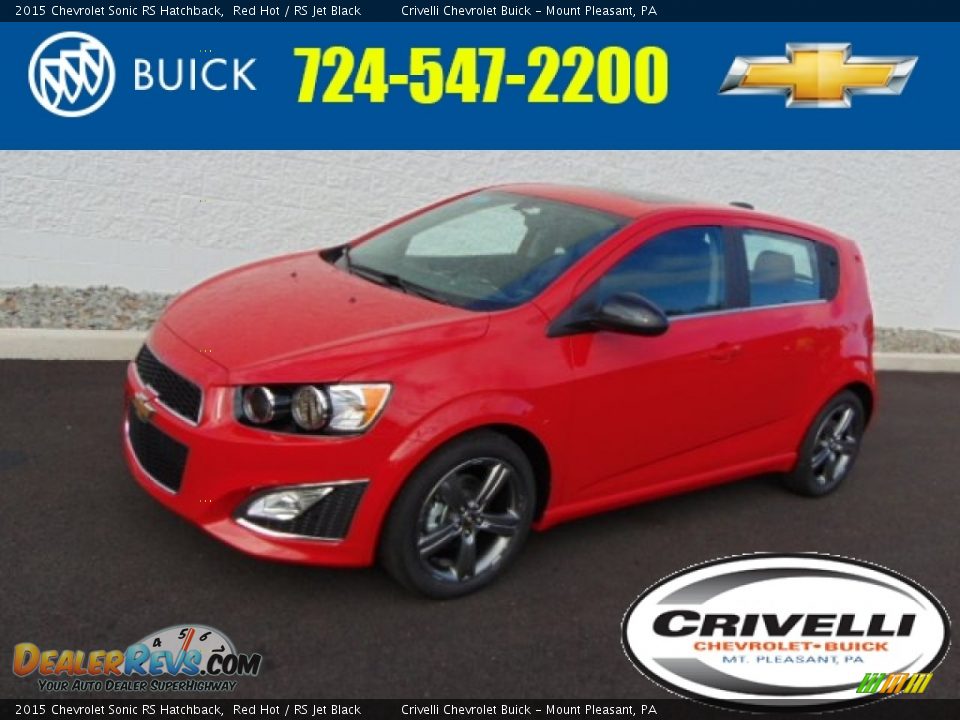 2015 Chevrolet Sonic RS Hatchback Red Hot / RS Jet Black Photo #1