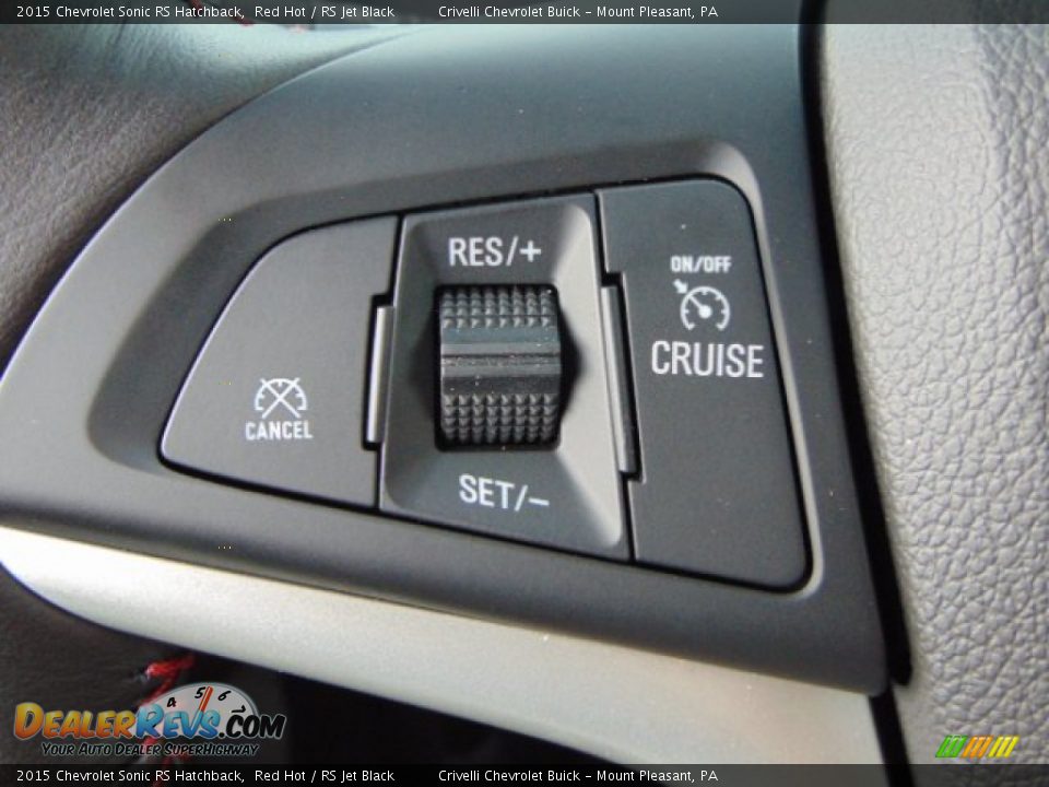 2015 Chevrolet Sonic RS Hatchback Red Hot / RS Jet Black Photo #19