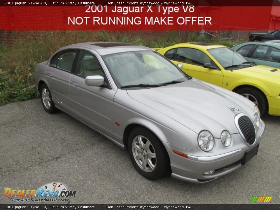 2001 Jaguar S-Type 4.0 Platinum Silver / Cashmere Photo #1