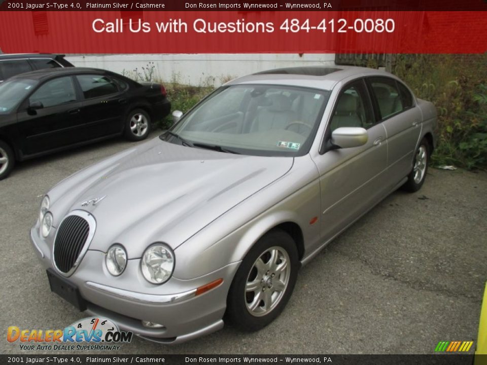 2001 Jaguar S-Type 4.0 Platinum Silver / Cashmere Photo #3