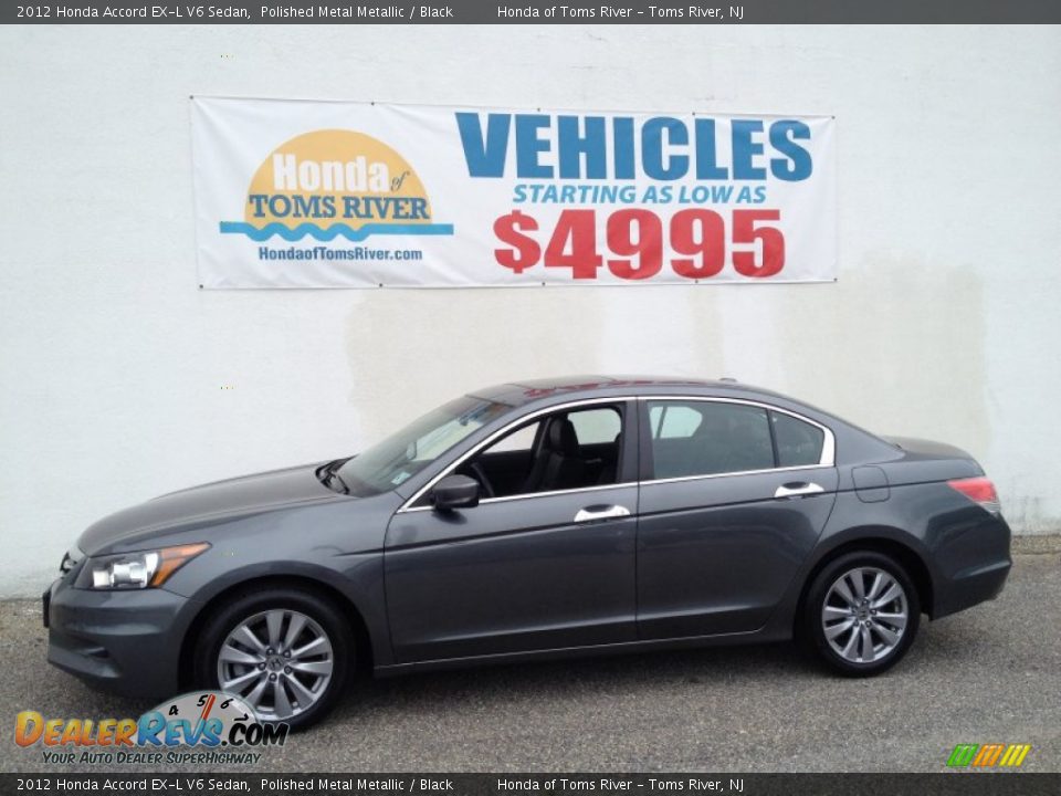 2012 Honda Accord EX-L V6 Sedan Polished Metal Metallic / Black Photo #5