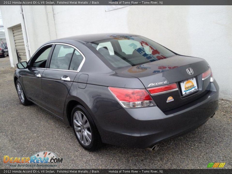 2012 Honda Accord EX-L V6 Sedan Polished Metal Metallic / Black Photo #7