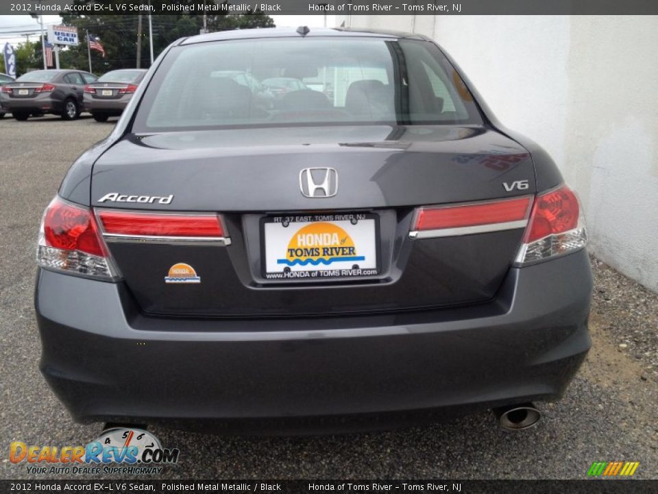 2012 Honda Accord EX-L V6 Sedan Polished Metal Metallic / Black Photo #8